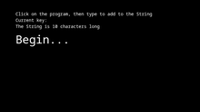 Characters Strings